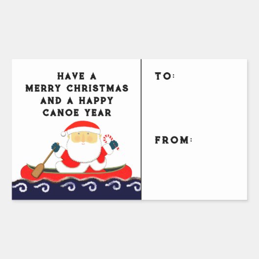 Kerst Camping Vakantie Cadeau Labels (Voorkant)