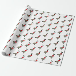 Kerst Canadese Ganzen Inpakpapier