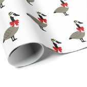 Kerst Canadese Ganzen Inpakpapier (Rol Hoek)