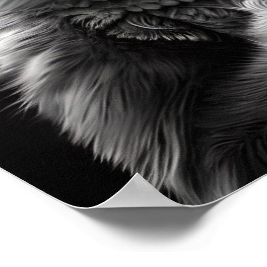 Kerst Candy Cane Critters Raccoon Poster (Hoek)