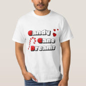 Kerst Candy Cane Dromen T-shirt (Voorkant)