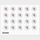 Kerst Candy Cane Envelope Seal Ronde Sticker (Vel)