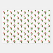 Kerst Candy Cane Hart Cacao Vakantie Plezier Inpakpapier Vel (Voorkant 3)