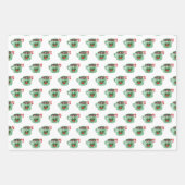 Kerst Candy Cane Hart Cacao Vakantie Plezier Inpakpapier Vel (Voorkant 2)