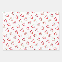 Kerst Candy Cane Hart Cacao Vakantie Plezier Inpakpapier Vel