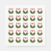 Kerst Candy Cane Hearts Vakantie Party Zoet Servet (Voorkant)