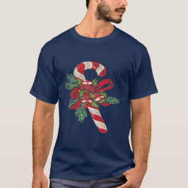 Kerst Candy Cane Met Decoratief Lint En Be T-shirt
