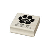 Kerst Candy Cane Paw Print Vakantieadres Rubberstempel (Stempel)