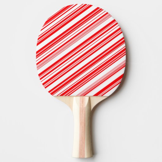 Kerst Candy Cane Rood Wit Strepen 4Carl Tafeltennisbatje (Voorkant)