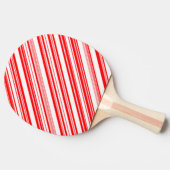 Kerst Candy Cane Rood Wit Strepen 4Carl Tafeltennisbatje (Zijkant)