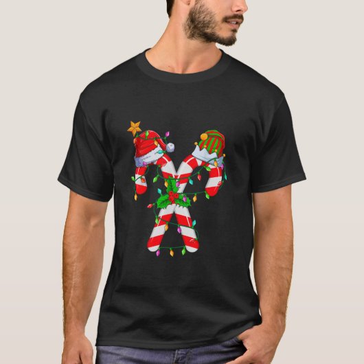 Kerst Candy Cane Santa Familie Kerstmis Kinder B T-shirt (Voorkant)