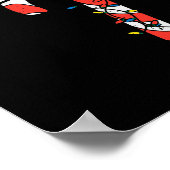 Kerst Candy Cane Santa Kerstmis kinder Peuter Jeug Poster (Hoek)