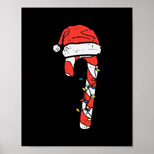 Kerst Candy Cane Santa Kerstmis kinder Peuter Jeug Poster (Voorkant)