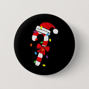 Kerst Candy Cane Santa Xmas Kinder Peuter Jeugd Ronde Button 5,7 Cm