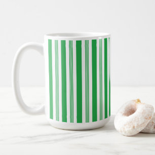 Kerst Candy Cane Stripes, Groen, Wit Koffiemok