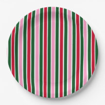 Kerst Candy Cane Stripes in Roze Groen en Rood
