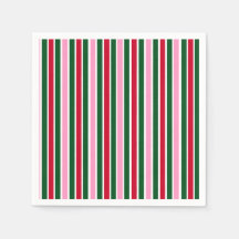 Kerst Candy Cane Stripes in Roze Groen en Rood