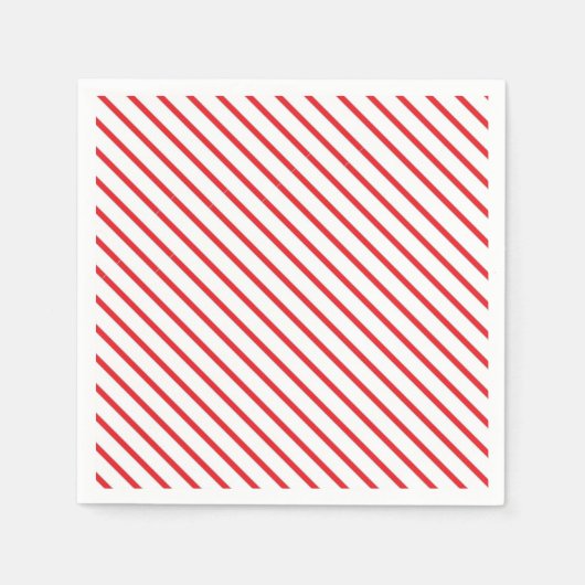 Kerst Candy Cane Stripes Patroon Servet (Voorkant)