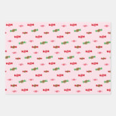 Kerst Candy Cane Sweets Patronen Inpakpapier Vel (Voorkant 3)