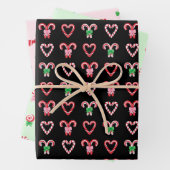 Kerst Candy Cane Sweets Patronen Inpakpapier Vel (In situ)