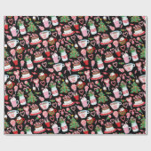 Kerst Candy Cane Sweets Patroon Cadeaupapier (Vlak)