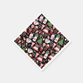 Kerst Candy Cane Sweets Patroon Servet (Hoek)