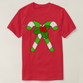 Kerst Candy Cane TSshirt T-shirt (Design voorkant)