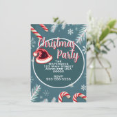 Kerst Candy Cane Uitnodigingen  (Staand voorkant)