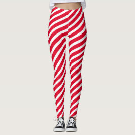 Kerst Candy Cane Vakantie gestript patroon Leggings