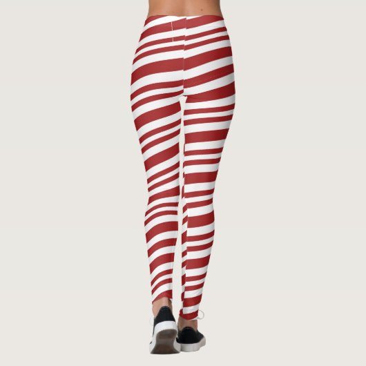 Kerst Candy Cane Vakantie Leggings (Achterkant)