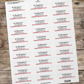 Kerst Candy Cane Whimsical retour adres Etiket