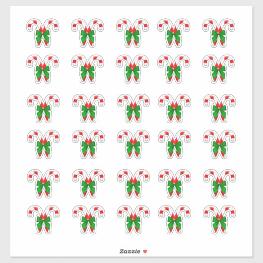 Kerst Candy Canes 30 per vel Sticker (Vel)