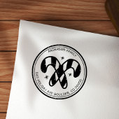 Kerst Candy Canes gepersonaliseerd Rubberstempel