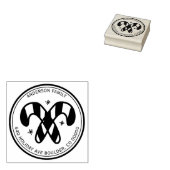 Kerst Candy Canes gepersonaliseerd Rubberstempel (Gestempeld)