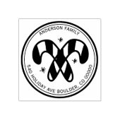 Kerst Candy Canes gepersonaliseerd Rubberstempel (Afrduk)