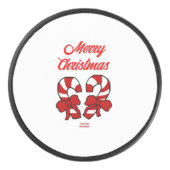 Kerst Candy Canes Hockey Puck (Voorkant)