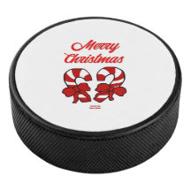 Kerst Candy Canes Hockey Puck