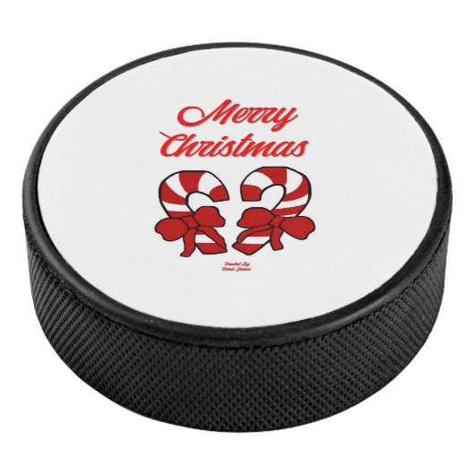 Kerst Candy Canes Hockey Puck (3/4)