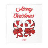 Kerst Candy Canes Notitieblok (14 cm x 15,2 cm) (Voorkant)