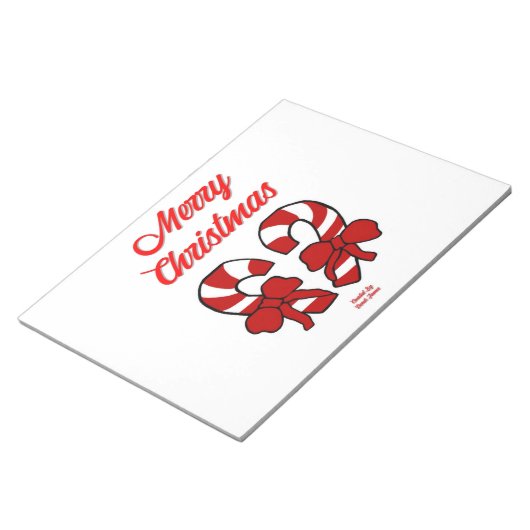 Kerst Candy Canes Notitieblok (27,9 cm x 21,6 cm) (Schuin)