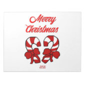 Kerst Candy Canes Notitieblok (27,9 cm x 21,6 cm) (Voorkant)