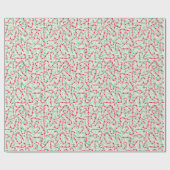 Kerst-Candy Canes op Paisley Textuur Cadeaupapier (Vlak)