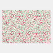 Kerst-Candy Canes op Paisley Textuur Inpakpapier Vel (Voorkant 2)