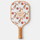 Kerst Candy Canes Speciale aangepaste naam Pickleball Paddle (Voorkant)