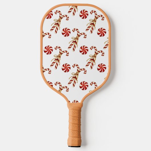Kerst Candy Canes Speciale aangepaste naam Pickleball Paddle (Achterkant)