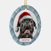 Kerst Cane Corso Keramische Cirkel Ornament (Rechts)