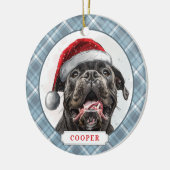 Kerst Cane Corso Keramische Cirkel Ornament (Links)