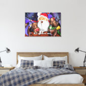 Kerst Canvas Print Sinterklaas en Rendieren (Insitu (Slaapkamer))
