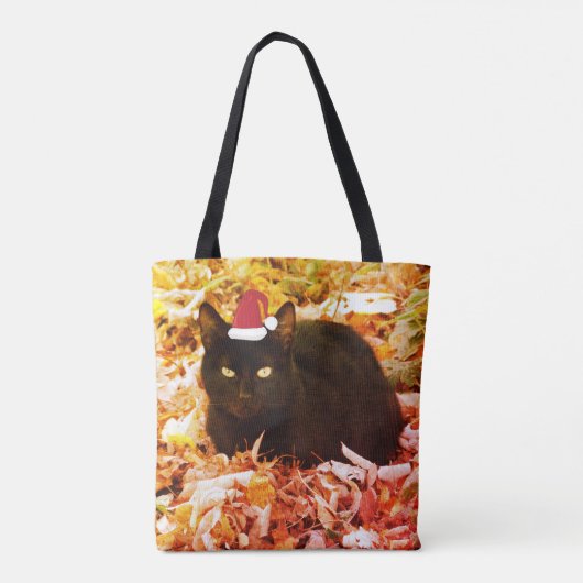 Kerst Canvas tas Black Cat (Achterkant)