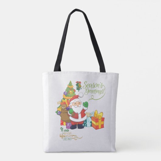 Kerst Canvas tas / boodschappentas (Achterkant)